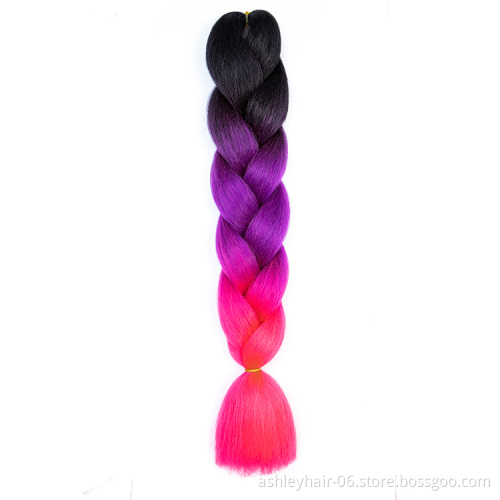 Quality 24 Inch 100% Synthetic Ultra Braid High Temperature Fiber Hair Extensions